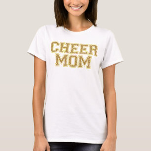 Cheer Mum Gold Glitter T-Shirt