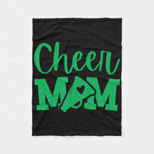 Cheer Mum Green Cheerleading  Fleece Blanket