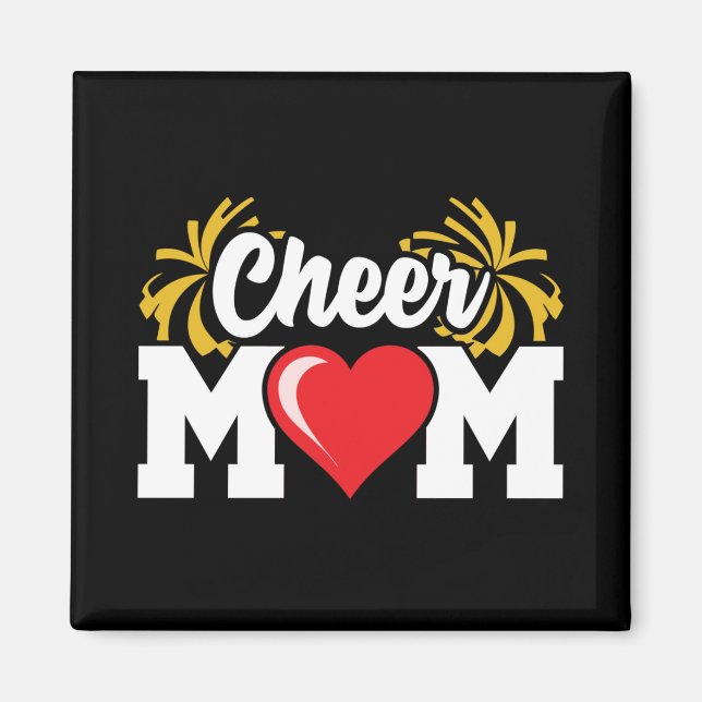 Cheer Mum - High School Cheerleader - Cheerleading Magnet (Front)
