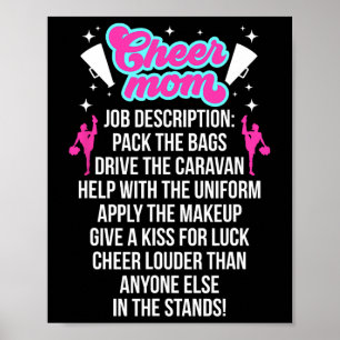 Cheer Mum Job Description Cheer Mama Of A Cheerlea Poster