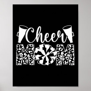 Cheer Mum Leopard Mum Of A Cheerleader Mother Chee Poster