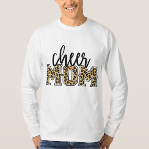 Cheer Mum Leopard Print Womens Proud Cheerleader M T-Shirt