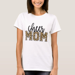Cheer Mum Leopard Print Womens Proud Cheerleader M T-Shirt