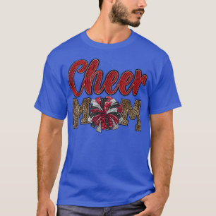 Cheer Mum Leopard Proud Cheerleader Mother Cute Te T-Shirt