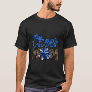 Cheer Mum Leopard Proud Cheerleader Mother Cute Te T-Shirt
