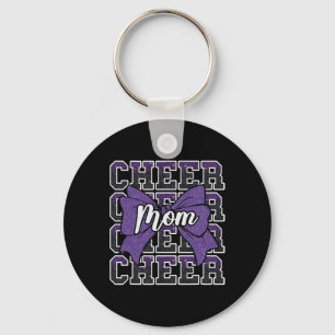 Cheer Mum Mama Bow Sport Cheerleader Cheerleading  Key Ring