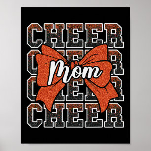 Cheer Mum Mama Bow Sport Cheerleader Cheerleading Poster