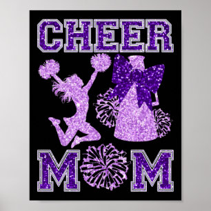 Cheer Mum Mama Bow Sport Cheerleader Cheerleading Poster