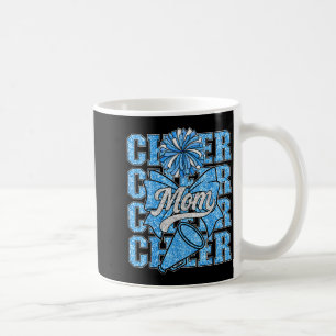 Cheer Mum Mama Bow Srt Cheerleading Squad Blue Che Coffee Mug