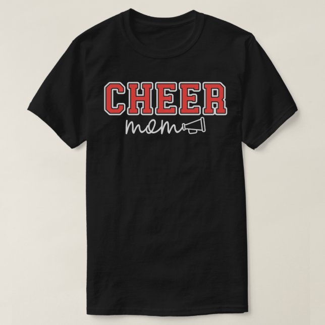Cheer Mum Megaphone Funny Cheerleader Mothers Appr T-Shirt (Design Front)