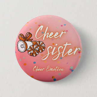 Cheer Mum Mug (Orange) 6 Cm Round Badge