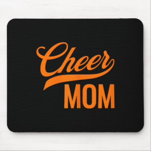 Cheer Mum Orange And Black Cheerleading Matching P Mouse Pad