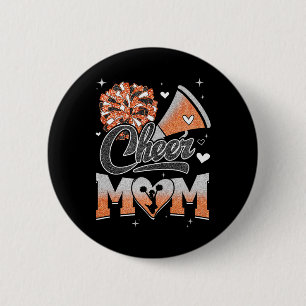 Cheer Mum Orange Cheerleading Footll For Women Gra 6 Cm Round Badge