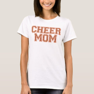 Cheer Mum Orange Glitter T-Shirt