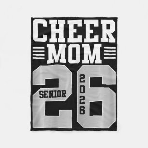 Cheer Mum Senior 2026 Cheerleaders Graduation Moth Fleece Blanket