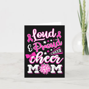 Cheer Mum Shirt Pink Month Loud And Proud Cheerlea Card