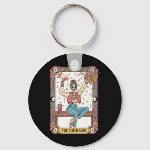 Cheer Mum Skeleton Tarot Card Cheerleader Mama Cof Key Ring