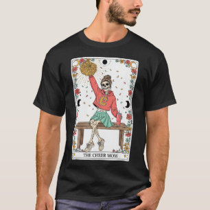 Cheer Mum Skeleton Tarot Card Cheerleader Mama Mot T-Shirt