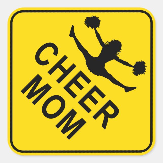Cheer Mum Square Sticker (Front)