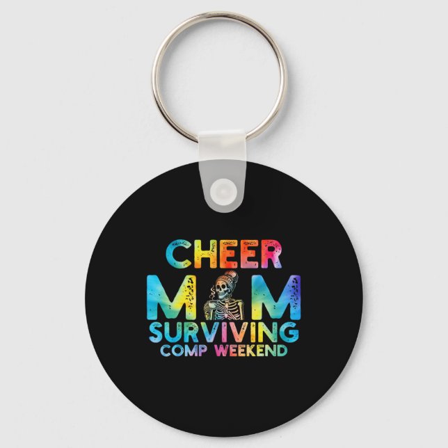 Cheer Mum Surviving Comp Weekend Cheerleading _10  Key Ring (Front)