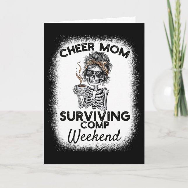 Cheer Mum Surviving Comp Weekend Cheerleading _3  Card (Front)