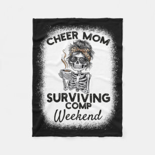 Cheer Mum Surviving Comp Weekend Cheerleading _3  Fleece Blanket