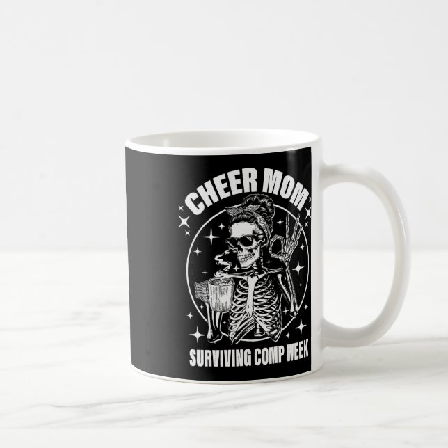 Cheer Mum Surviving Comp Weekend Cheerleading Moth Coffee Mug (Right)