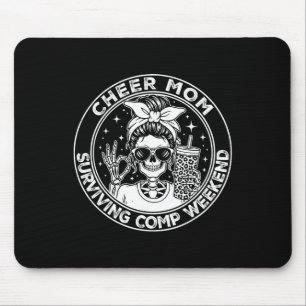 Cheer Mum Surviving Comp Weekend Funny Cheerleadin Mouse Pad