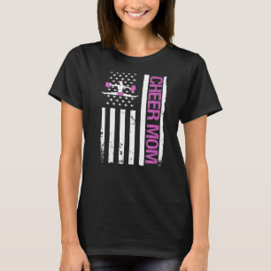 Cheer Mum USA American Flag Cheerleading Cheerlead T-Shirt