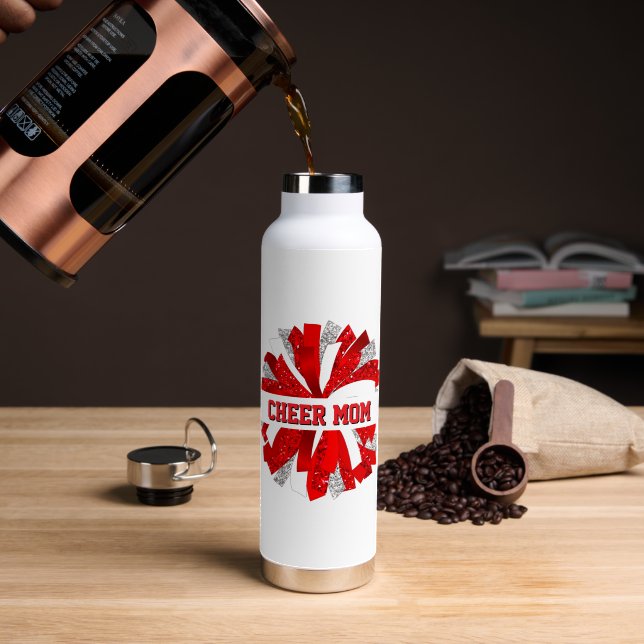 Cheer Mum Water Bottle (Coffee (Rotated))