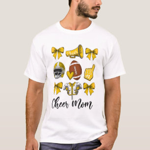 Cheer Mum Yellow Women Cheerleading Football Coque T-Shirt