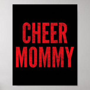Cheer Mummy Cheerleading Mum Red Matching Parents  Poster