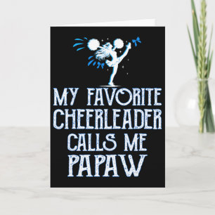 Cheer My Favourite Cheerleader Calls Me Papaw Xmas Card
