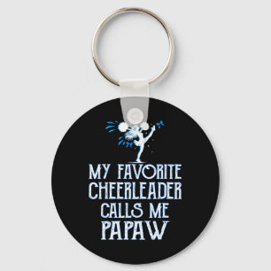 Cheer My Favourite Cheerleader Calls Me Papaw Xmas Key Ring