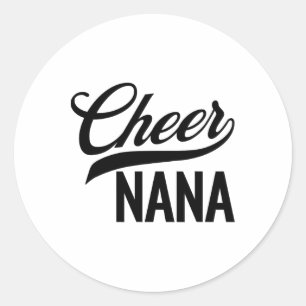 Cheer Nana Cheerleading Matching Family _1 Classic Round Sticker