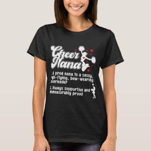Cheer Nana Definition Cheerleading Nana Cheerleade T-Shirt