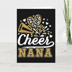 Cheer Nana Of A Cheerleader Nana Grandma Cheerlead Card