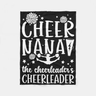 Cheer Nana The Cheerleader's Cheerleader Nana Gran Fleece Blanket
