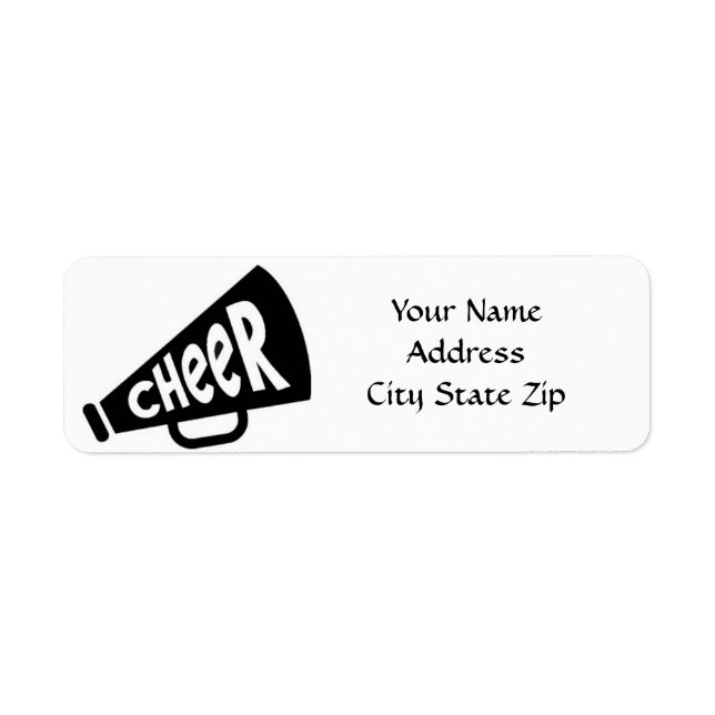 **CHEER OR CHEERLEADER** ADDRESS LABEL RETURN ADDRESS LABEL (Front)