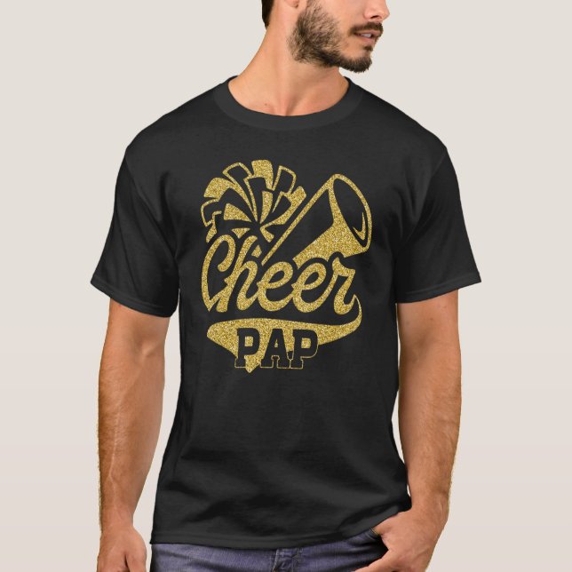 Cheer Pap Biggest Fan Cheerleader Father's Day T-Shirt (Front)