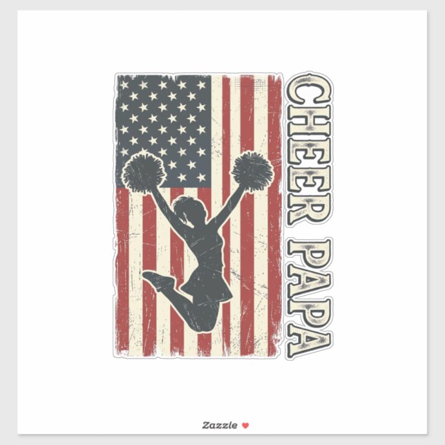 Cheer Papa USA Flag Vintage Cheer Design_1 (Sheet)