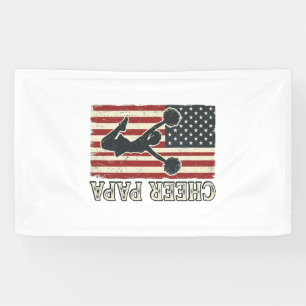 Cheer Papa USA Flag Vintage Cheer Design_1 Banner
