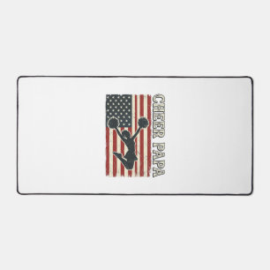 Cheer Papa USA Flag Vintage Cheer Design_1 Desk Mat