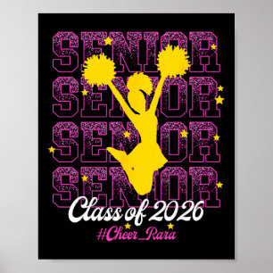 Cheer Rara Cl Of 2026 Senior Graduation Party Gift Poster