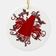 Cheer Red and Silver Qualities Photo Ornament