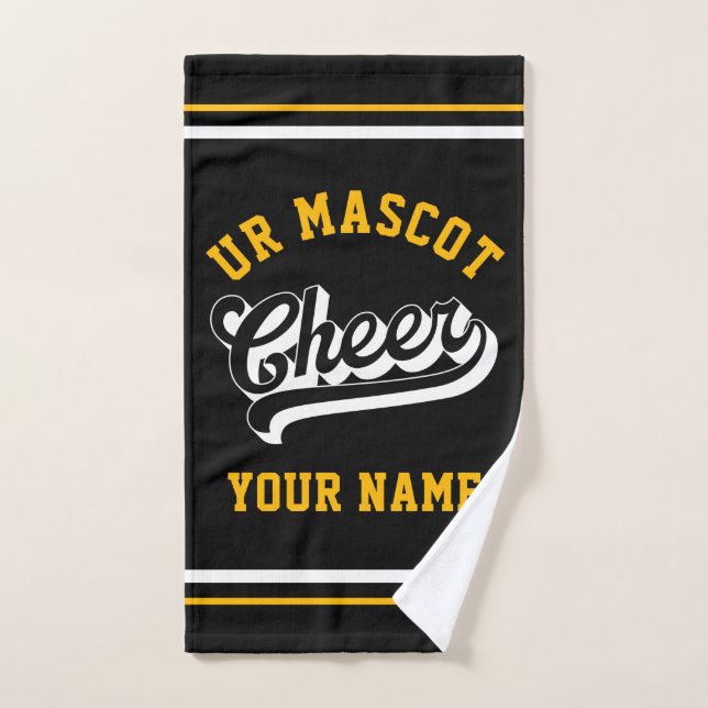 Cheer Script, Custom Name, Cheer Team Personalised Hand Towel (Hand Towel)