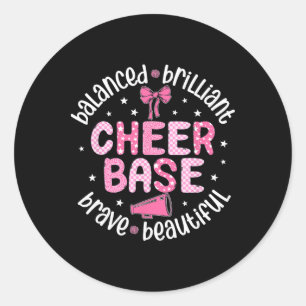 Cheer Se Lanced Brilliant Brave Cheerleading Se  Classic Round Sticker