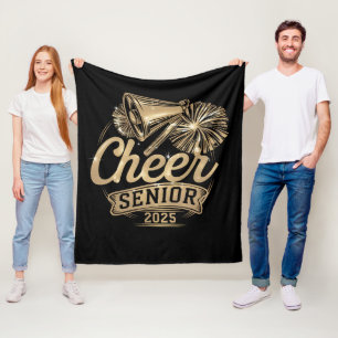 Cheer Senior 2025 Cheerleader Graduation Class Of Fleece Blanket