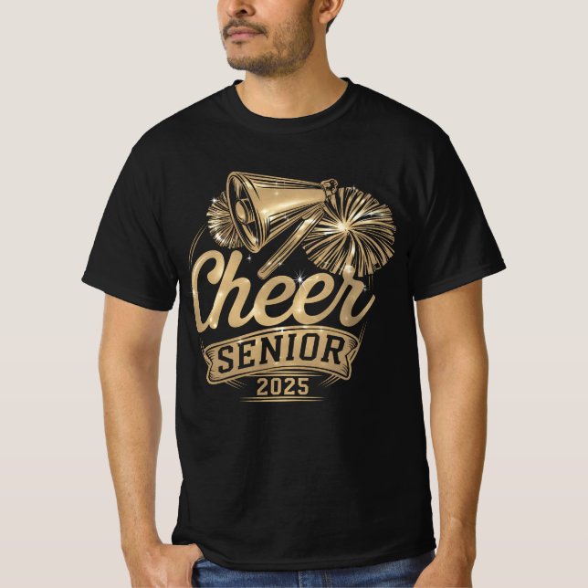 Cheer Senior 2025 Cheerleader Graduation Class Of T-Shirt (Front)