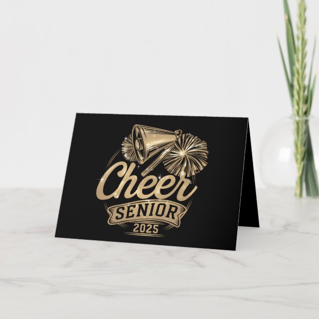 Cheer Senior 2025 Cheerleader Graduation Class Of Thank You Card (Front)